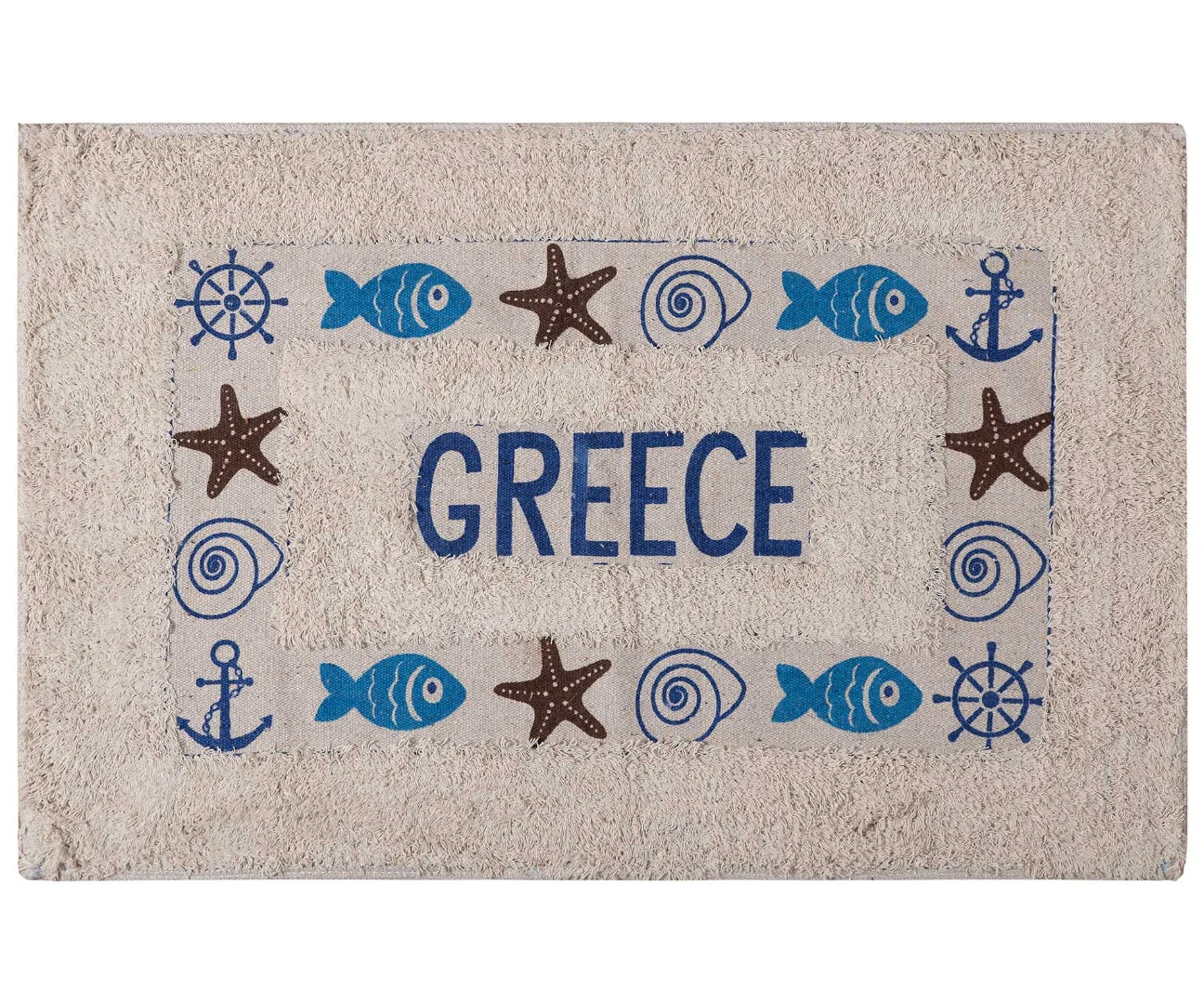 Φωτογραφία προϊόντος: SilkFashion Πατάκι ψάρι GREECE (40cm x 60cm) μπλέ - -