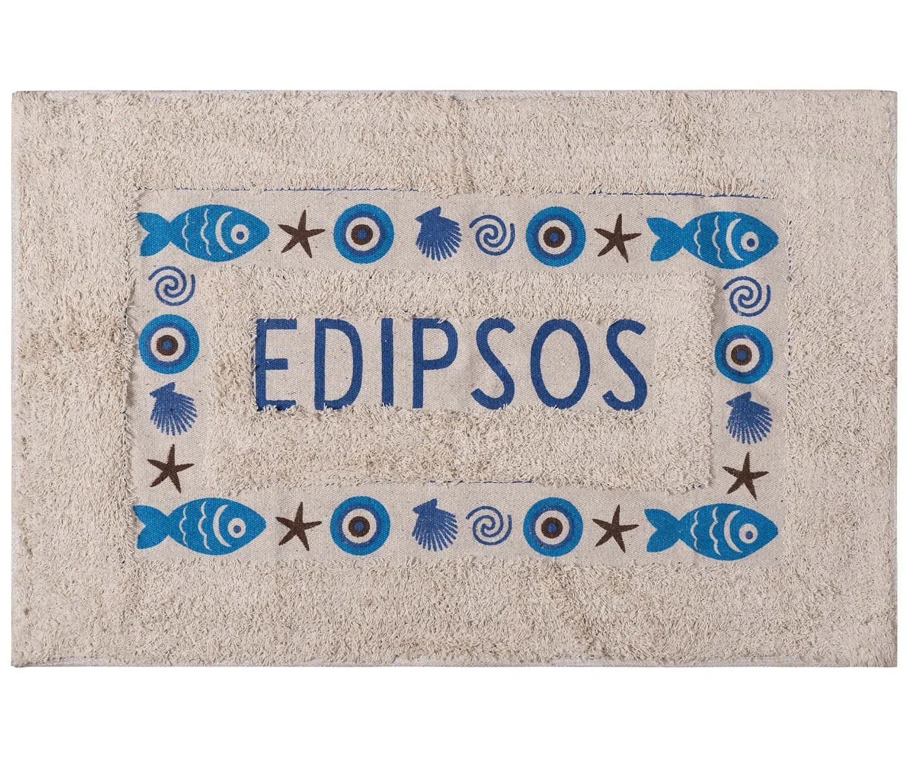 Φωτογραφία προϊόντος: SilkFashion Πατάκι μάτι EDIPSOS (50cm x 80cm) μπλέ - -