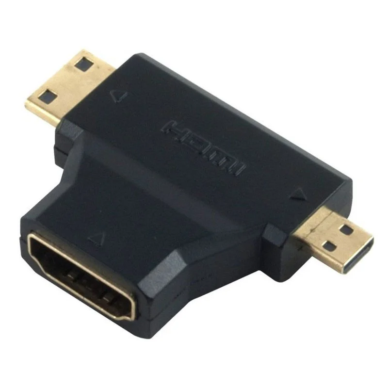 Φωτογραφία προϊόντος: Powertech mini/micro HDMI male - HDMI female