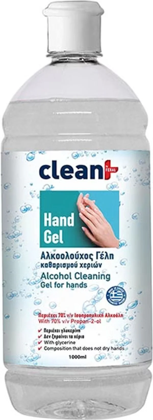 Φωτογραφία προϊόντος: Auto GS Αλκοολούχο Gel Clean+ By Feral 1lt 1 Τεμάχιο