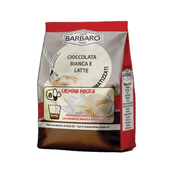 Φωτογραφία προϊόντος: Barbaro Κρέμα Καφέ Cioccolato Bianco e Latte 8 τμχ