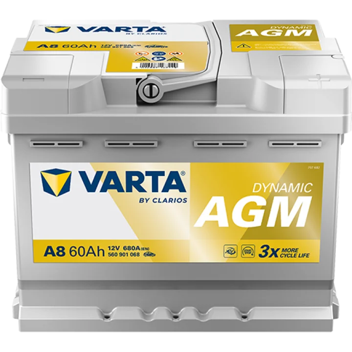 Φωτογραφία προϊόντος: Varta Silver Dynamic Agm A8 12V 60Ah (D52)