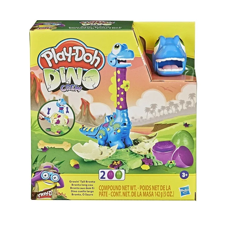 Φωτογραφία προϊόντος: Hasbro Play-Doh Πλαστελίνη - Παιχνίδι Dino Crew Growin Tall Bronto 2τμχ F1503