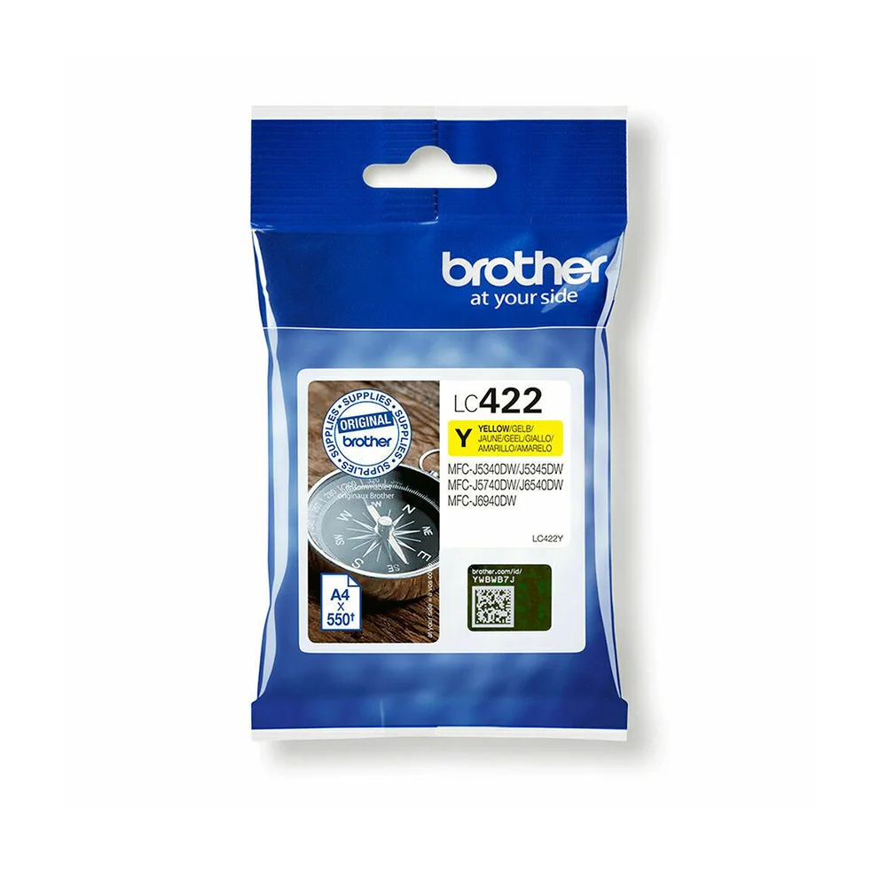 Φωτογραφία προϊόντος: Brother Μελάνι Inkjet LC Yellow Cartridge (LC422Y) (BROLC422Y)