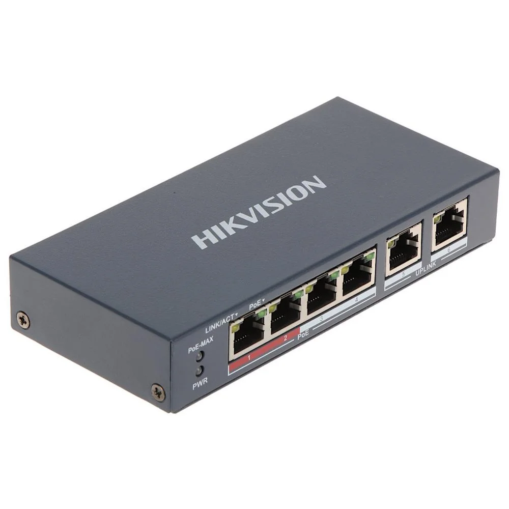 Φωτογραφία προϊόντος: Hikvision 6 Port Unmanaged PoE Switch L2 Series (DS-3E0106P-E/M) (HKVDS-3E0106P-E-M)