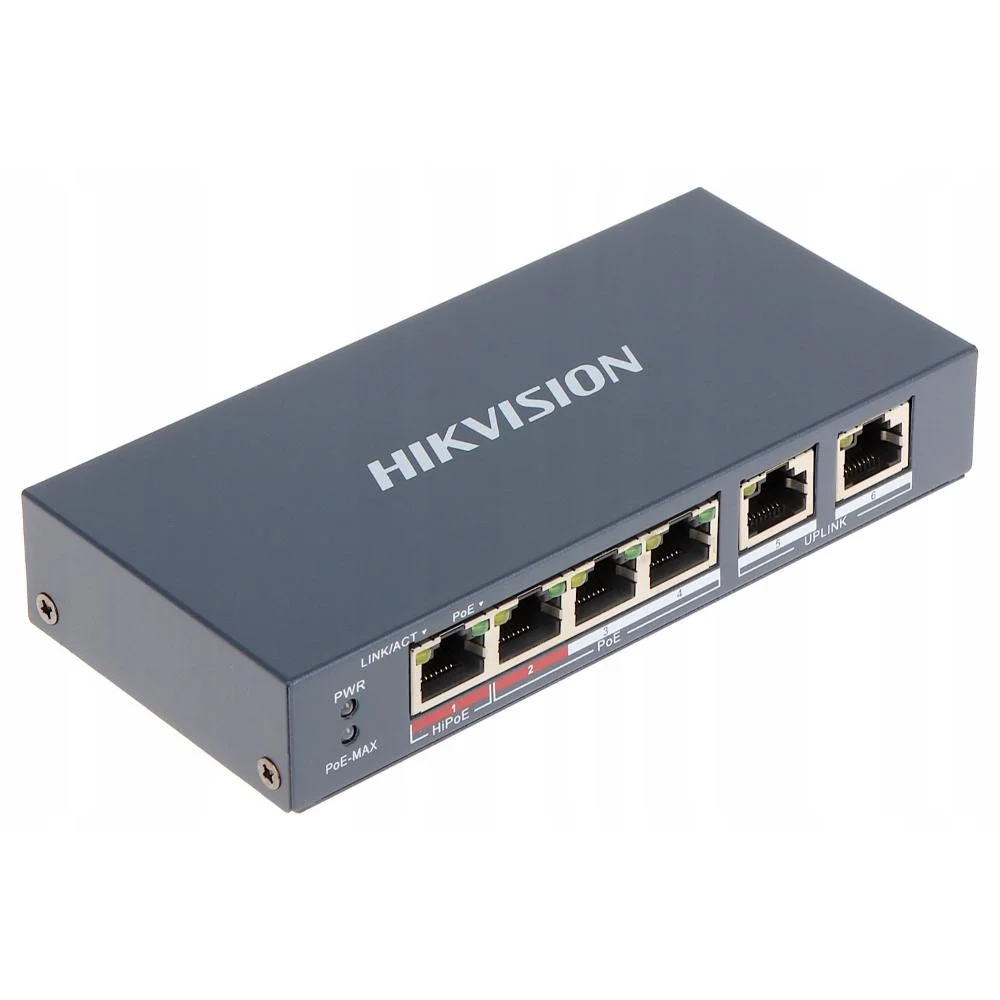 Φωτογραφία προϊόντος: Hikvision 6 Port Unmanaged PoE Switch L2 Series (DS-3E0106HP-E) (HKVDS-3E0106HP-E)