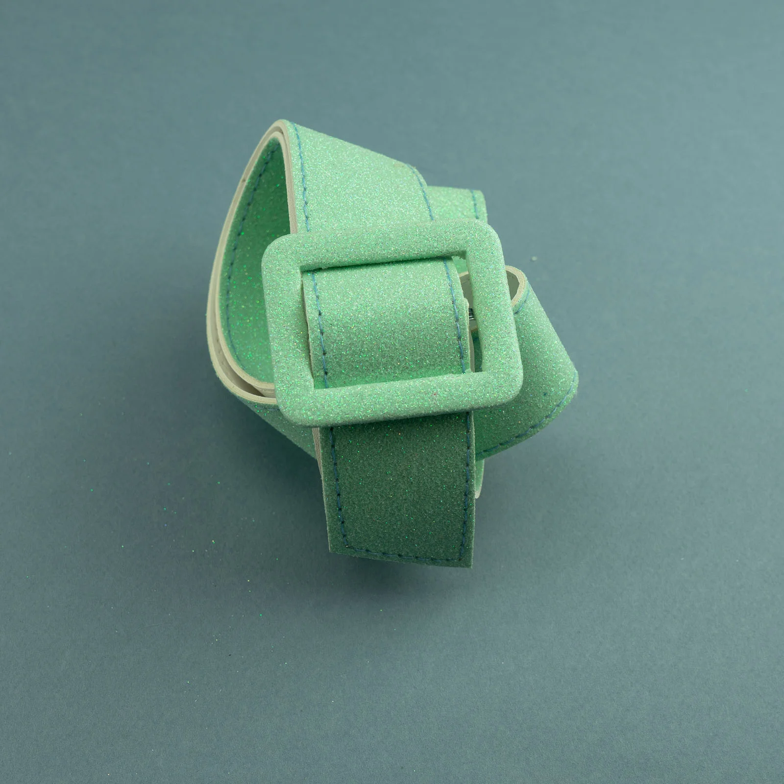 Φωτογραφία προϊόντος: Belt With Lined Buckle Sqr- Faux Leatηer Glitter Veraman - 4M - 1M