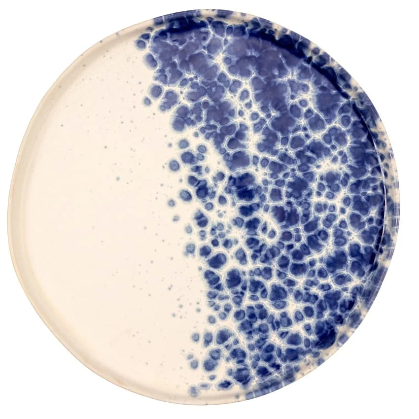 Φωτογραφία προϊόντος: GTSA Πιάτο Επίπεδο PHOBOS WHITE BLUE 26,5cm LE COQ Ιταλίας - Σετ 6 τεμαχίων