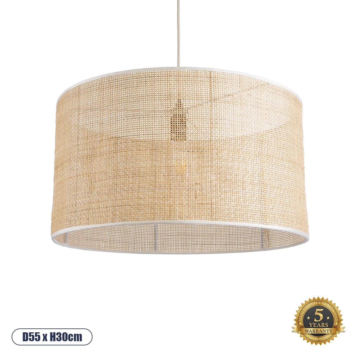 Φωτογραφία προϊόντος: GLOBOSTAR® YOTTO 01822 Boho Κρεμαστό Φωτιστικό Οροφής με Ντουί 1 x E27 AC 220-240V IP20 - Μπεζ - Μ55 x Π55 x Y30cm