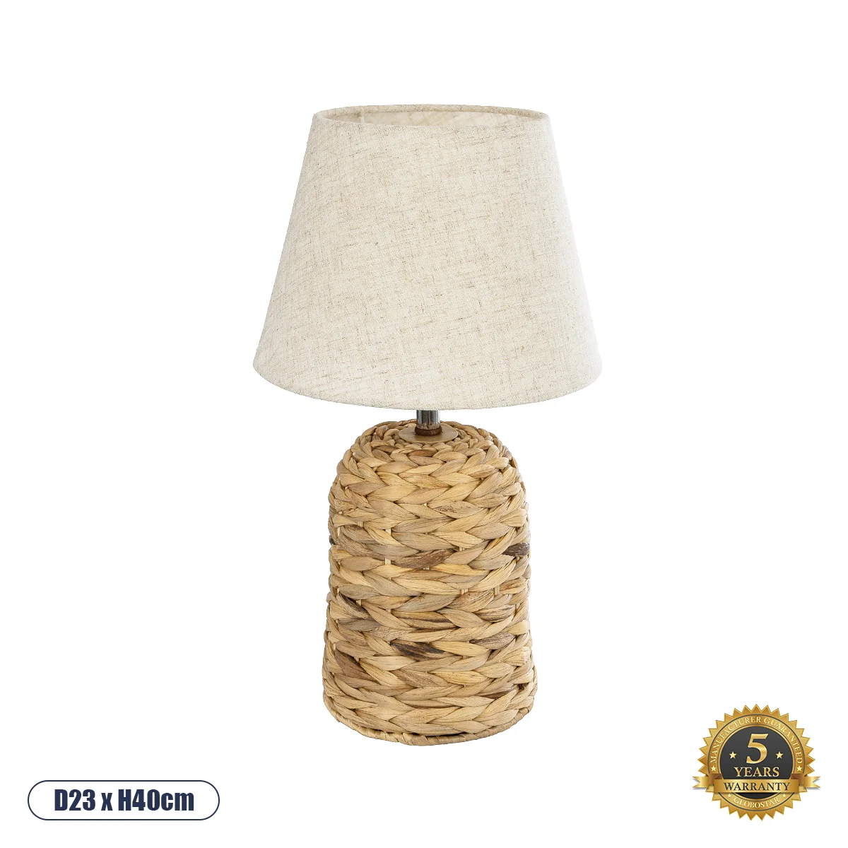 Φωτογραφία προϊόντος: GLOBOSTAR® HOLOKAI 01960 Boho Επιτραπέζιο Φωτιστικό Πορτατίφ με Ντουί 1 x E27 AC 220-240V IP20 - Μπεζ & Λευκό - Μ23 x Π23 x Υ40cm