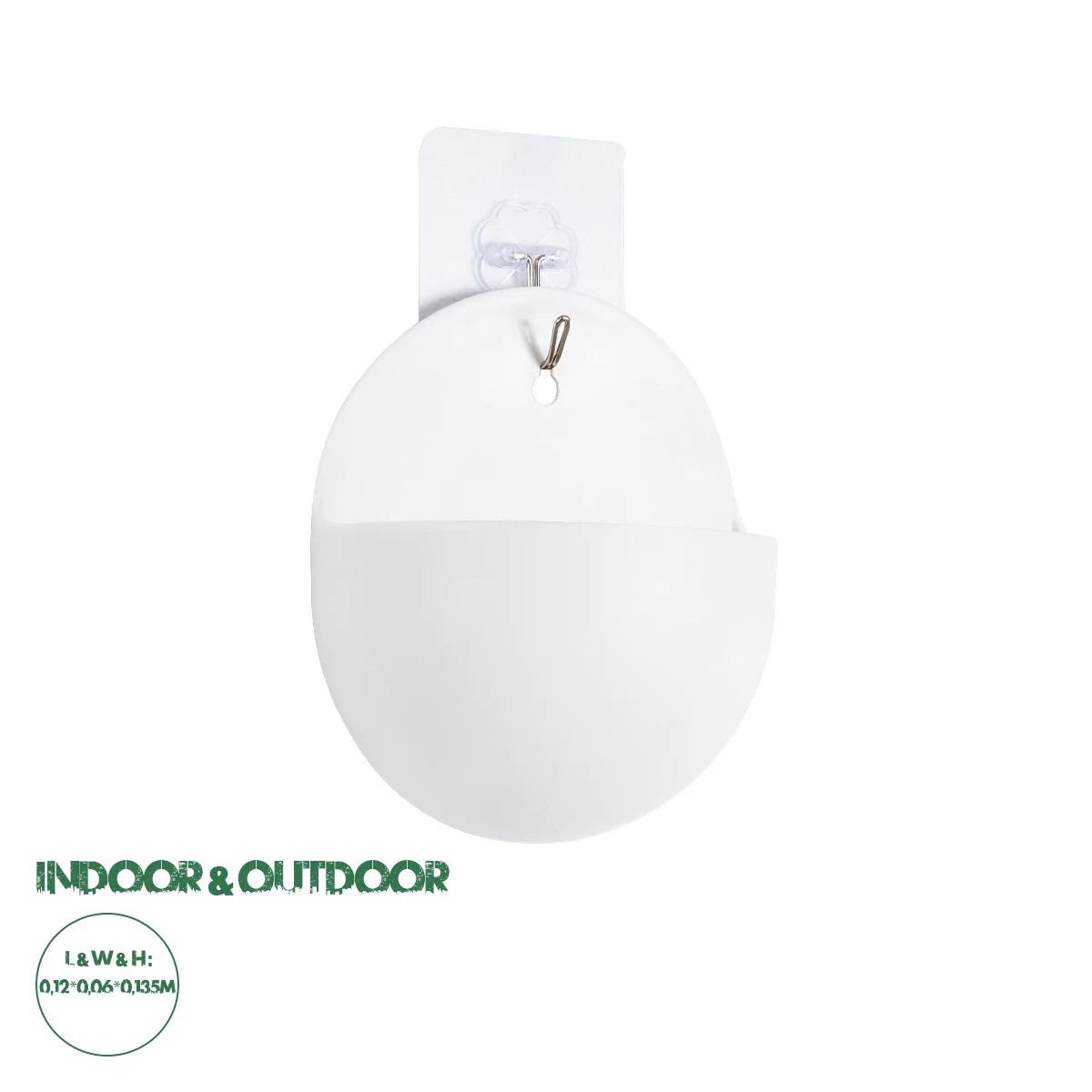Φωτογραφία προϊόντος: GloboStar® Artificial Garden LYON 20551 Διακοσμητικό Πλαστικό Κασπώ Γλάστρα - Flower Pot Λευκό Μ12 x Π6 x Υ13.5cm