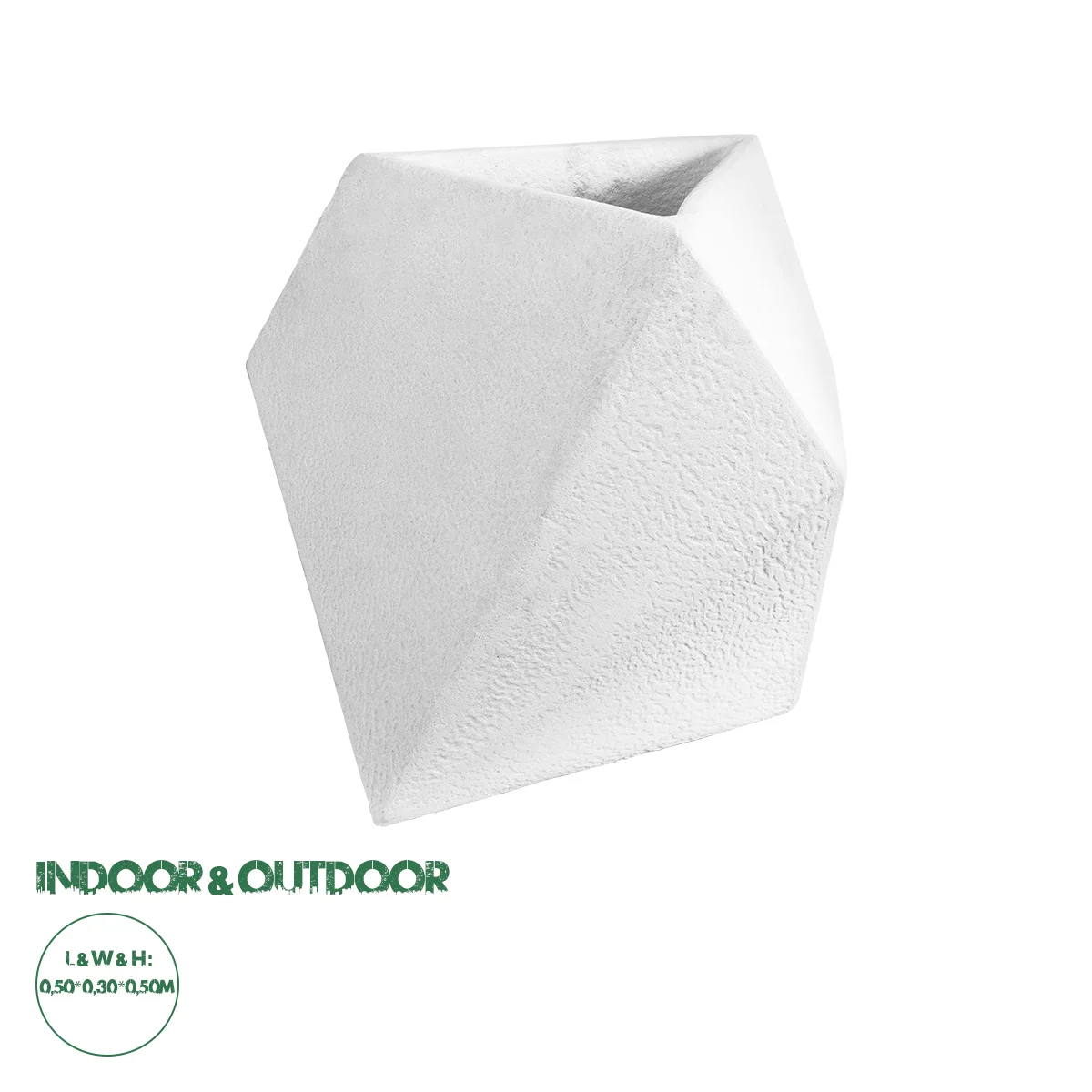 Φωτογραφία προϊόντος: GloboStar® Artificial Garden ALBEROBELLO 20737 Επιδαπέδιο Πολυεστερικό Τσιμεντένιο Κασπώ Γλάστρα - Flower Pot Λευκό Μ50 x Π30 x Υ50cm