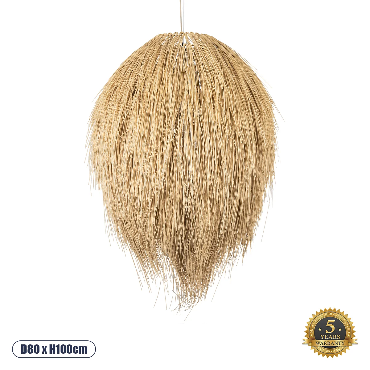 Φωτογραφία προϊόντος: GLOBOSTAR® ARCHIPELAGO 01913 Boho Κρεμαστό Φωτιστικό Οροφής με Ντουί 1 x E27 AC 220-240V IP20 - Μπεζ - Μ80 x Π80 x Υ100cm