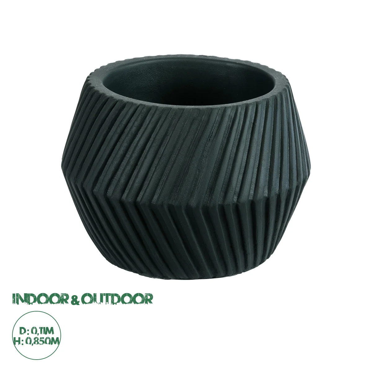 Φωτογραφία προϊόντος: GloboStar® Artificial Garden BARBADOS 20538 Διακοσμητικό Κεραμικό Κασπώ Γλάστρα - Flower Pot Πράσινο Φ11 x Υ8.5cm