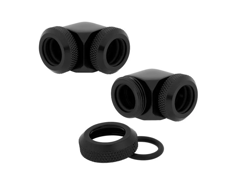 Φωτογραφία προϊόντος: Corsair OD Fitting Pipe Hydro X Series XF Hardline 90° Twin Pack - Black - CX-9052022-WW