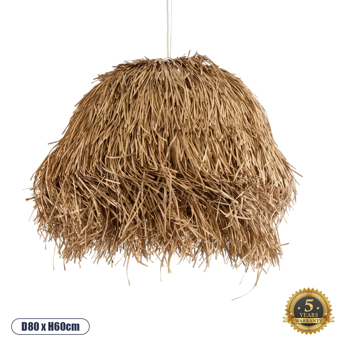 Φωτογραφία προϊόντος: GLOBOSTAR® GUADELOUPE 02158 Boho Κρεμαστό Φωτιστικό Οροφής με Ντουί 1 x E27 AC 220-240V IP20 - Μπεζ - Μ80 x Π80 x Υ60cm