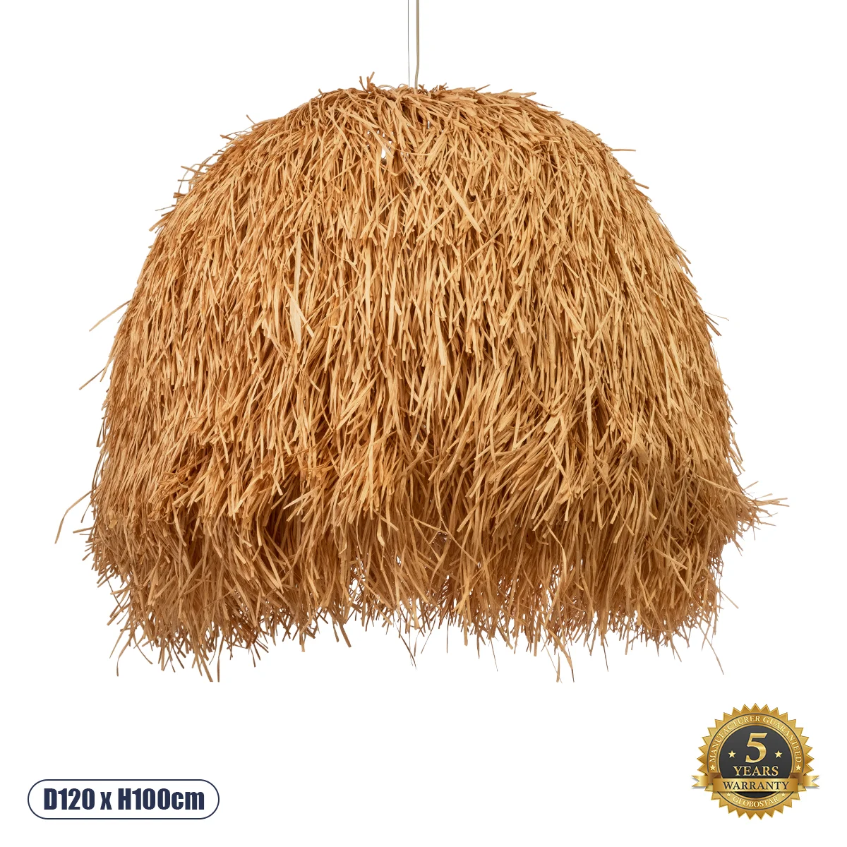 Φωτογραφία προϊόντος: GLOBOSTAR® GUADELOUPE 02156 Boho Κρεμαστό Φωτιστικό Οροφής με Ντουί 1 x E27 AC 220-240V IP20 - Μπεζ - Μ120 x Π120 x Υ100cm
