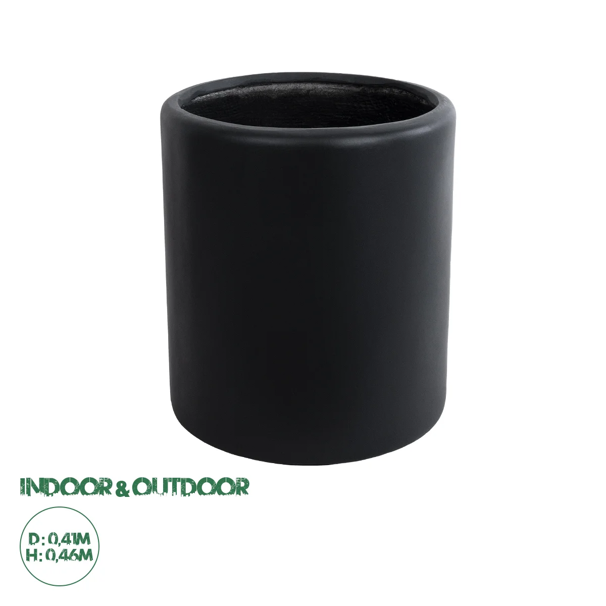 Φωτογραφία προϊόντος: GloboStar® Artificial Garden PUEBLA 20698 Διακοσμητικό Πολυεστερικό Τσιμεντένιο Κασπώ Γλάστρα - Flower Pot Μαύρο Φ41 x Υ46cm