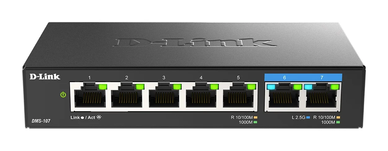 Φωτογραφία προϊόντος: D-LINK DMS-107 7-Port Multi-Gigabit Unmanaged Switch with 2x2.5G