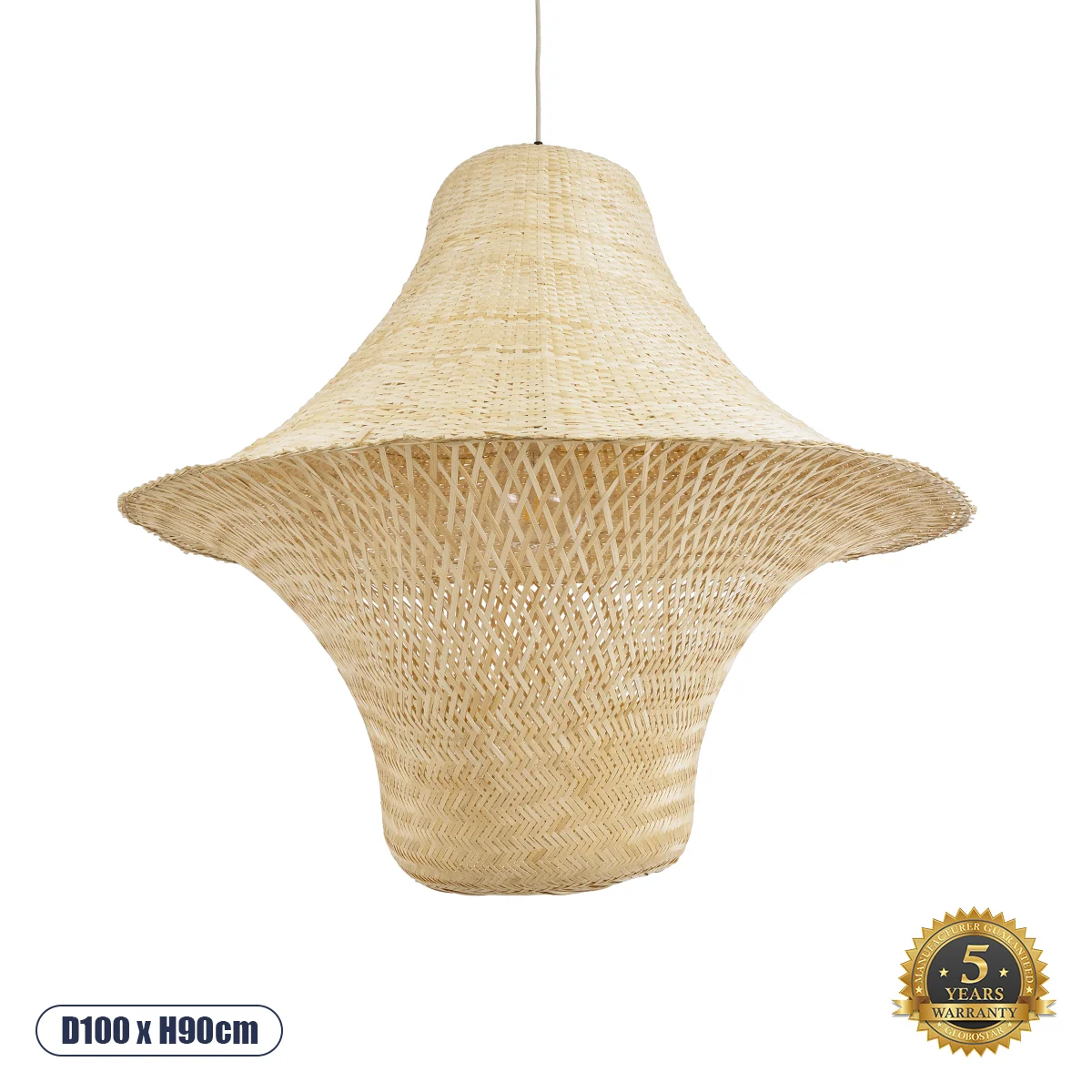 Φωτογραφία προϊόντος: GLOBOSTAR® JUNIPER 02047 Boho Κρεμαστό Φωτιστικό Οροφής με Ντουί 1 x E27 AC 220-240V IP20 - Μπεζ - Μ100 x Π100 x Υ90cm