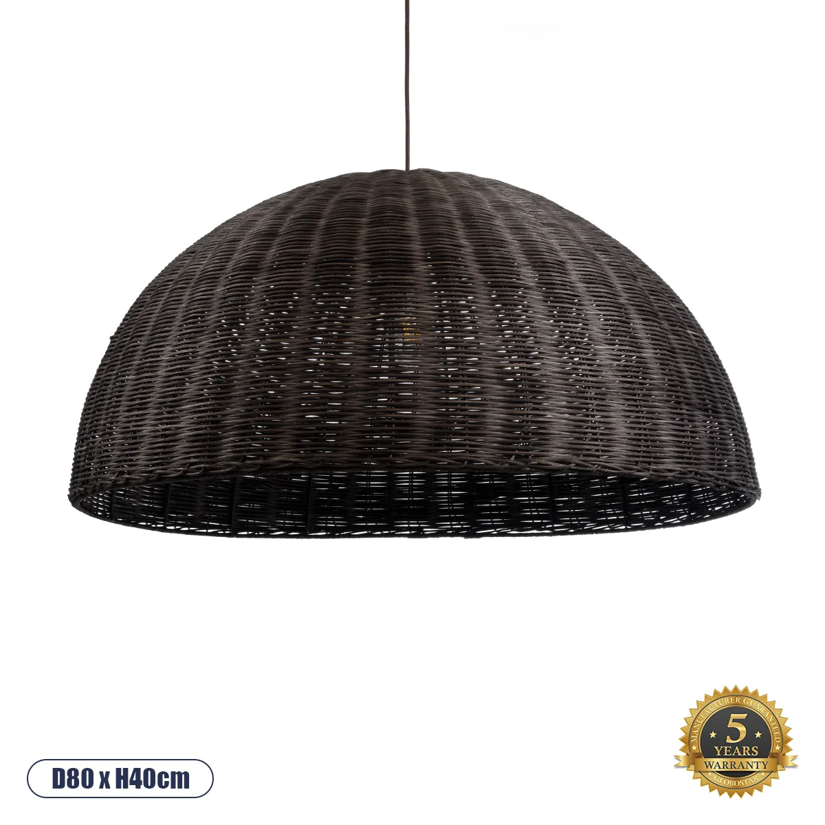 Φωτογραφία προϊόντος: GLOBOSTAR® MONTANA 02382 Boho Κρεμαστό Φωτιστικό Οροφής με Ντουί 1 x E27 AC 220-240V IP20 - Καφέ - Μ80 x Π80 x Υ40cm