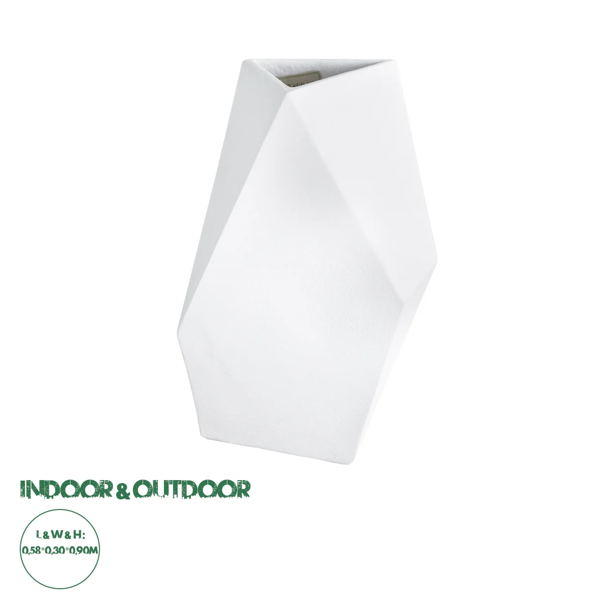 Φωτογραφία προϊόντος: GloboStar® Artificial Garden ALBEROBELLO 20738 Επιδαπέδιο Πολυεστερικό Τσιμεντένιο Κασπώ Γλάστρα - Flower Pot Λευκό Μ58 x Π30 x Υ90cm