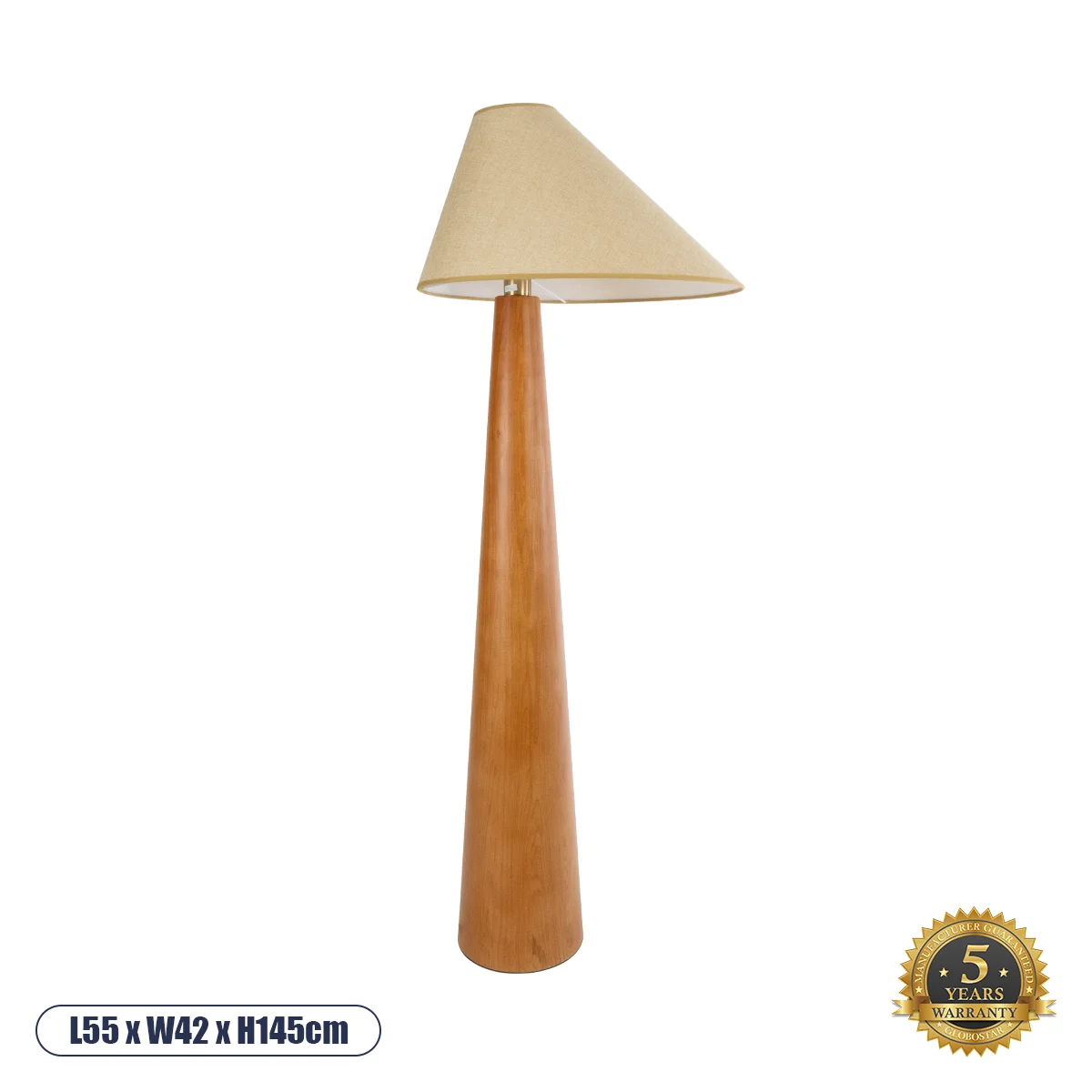 Φωτογραφία προϊόντος: GLOBOSTAR® KAUAI 02230 Boho Επιδαπέδιο Φωτιστικό με Ντουί 1 x E27 AC 220-240V IP20 - Καφέ & Μπεζ - Μ55 x Π42 x Υ145cm