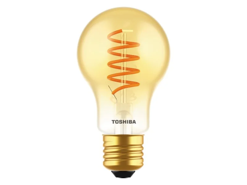 Φωτογραφία προϊόντος: TOSHIBA LED FILAMENT SPIRAL AMBER A60 E27 4.5W 2200K