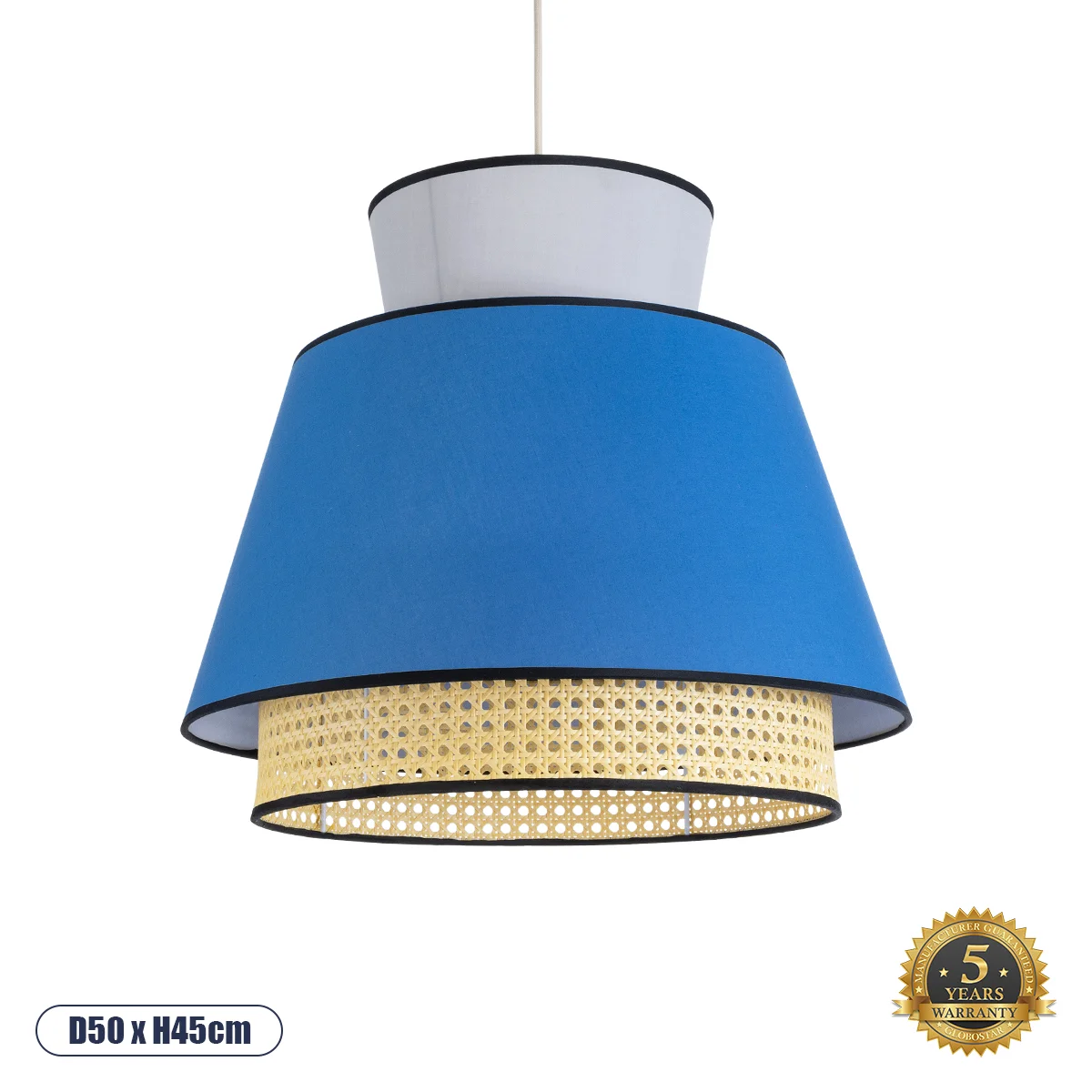 Φωτογραφία προϊόντος: GLOBOSTAR® SAIGE 01918 Boho Κρεμαστό Φωτιστικό Οροφής με Ντουί 1 x E27 AC 220-240V IP20 - Πολύχρωμο - Μ50 x Π50 x Υ45cm