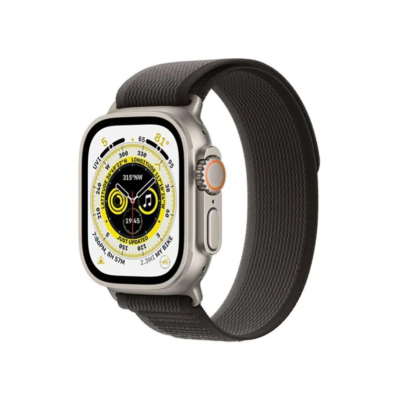 Φωτογραφία προϊόντος: Apple Watch Ultra GPS + Cellular, 49mm Titanium Case with Black/Gray Trail Loop M/L