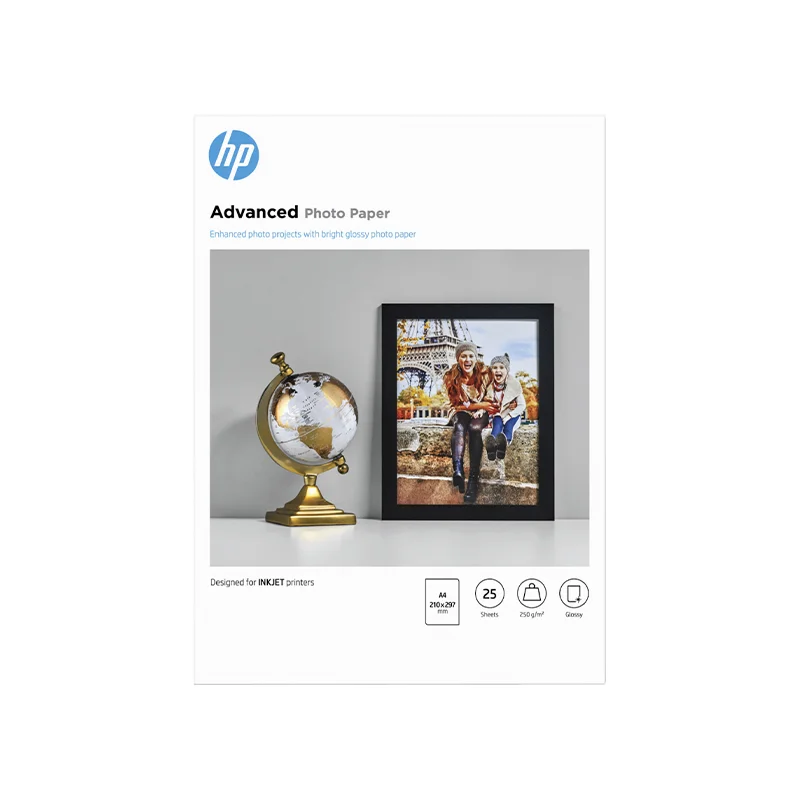 Φωτογραφία προϊόντος: HP Advanced Glossy Φωτογραφικό Χαρτί A4 (21x30) 250gr για Εκτυπωτές Inkjet 25 Φύλλα (Q5456A)