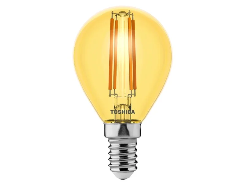 Φωτογραφία προϊόντος: TOSHIBA LED FILAMENT COLOR YELLOW G45 E14 4.5W