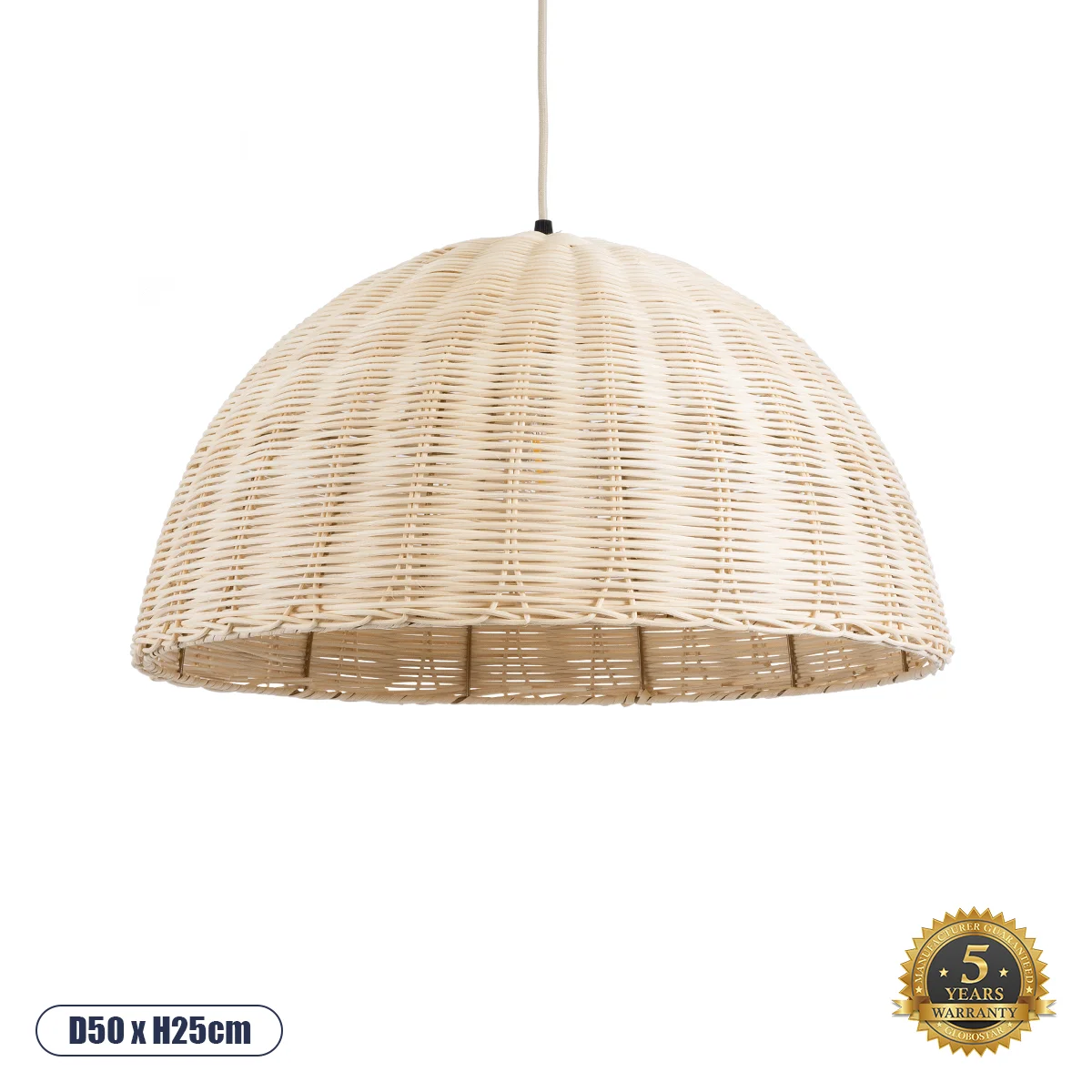 Φωτογραφία προϊόντος: GLOBOSTAR® MONTANA 02378 Boho Κρεμαστό Φωτιστικό Οροφής με Ντουί 1 x E27 AC 220-240V IP20 - Μπεζ - Μ50 x Π50 x Υ25cm