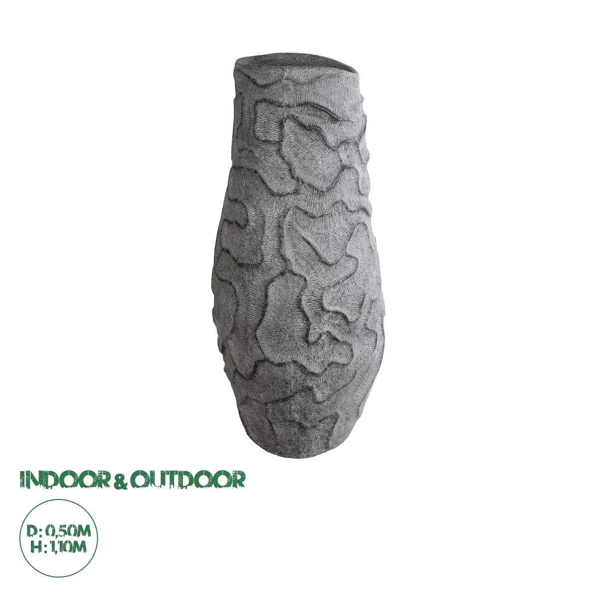Φωτογραφία προϊόντος: GloboStar® Artificial Garden GALICIA 20764 Επιδαπέδιο Πολυεστερικό Τσιμεντένιο Κασπώ Γλάστρα - Flower Pot Γκρι Φ50 x Υ110cm