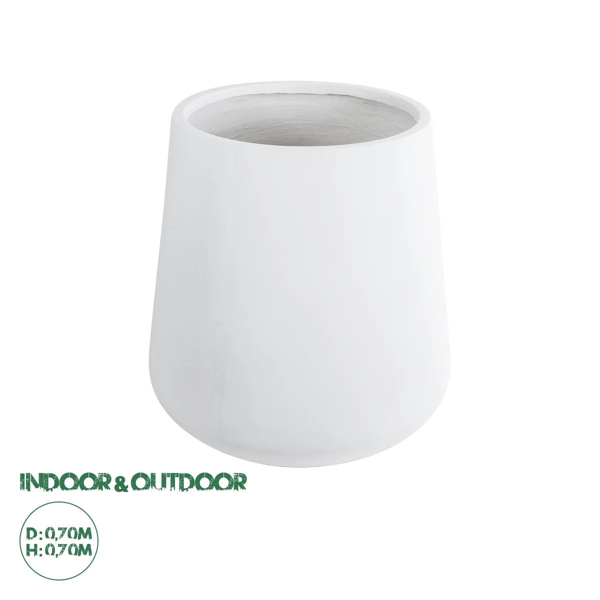 Φωτογραφία προϊόντος: GloboStar® Artificial Garden MISSOURI 20693 Διακοσμητικό Πολυεστερικό Τσιμεντένιο Κασπώ Γλάστρα - Flower Pot Λευκό Φ70 x Υ70cm