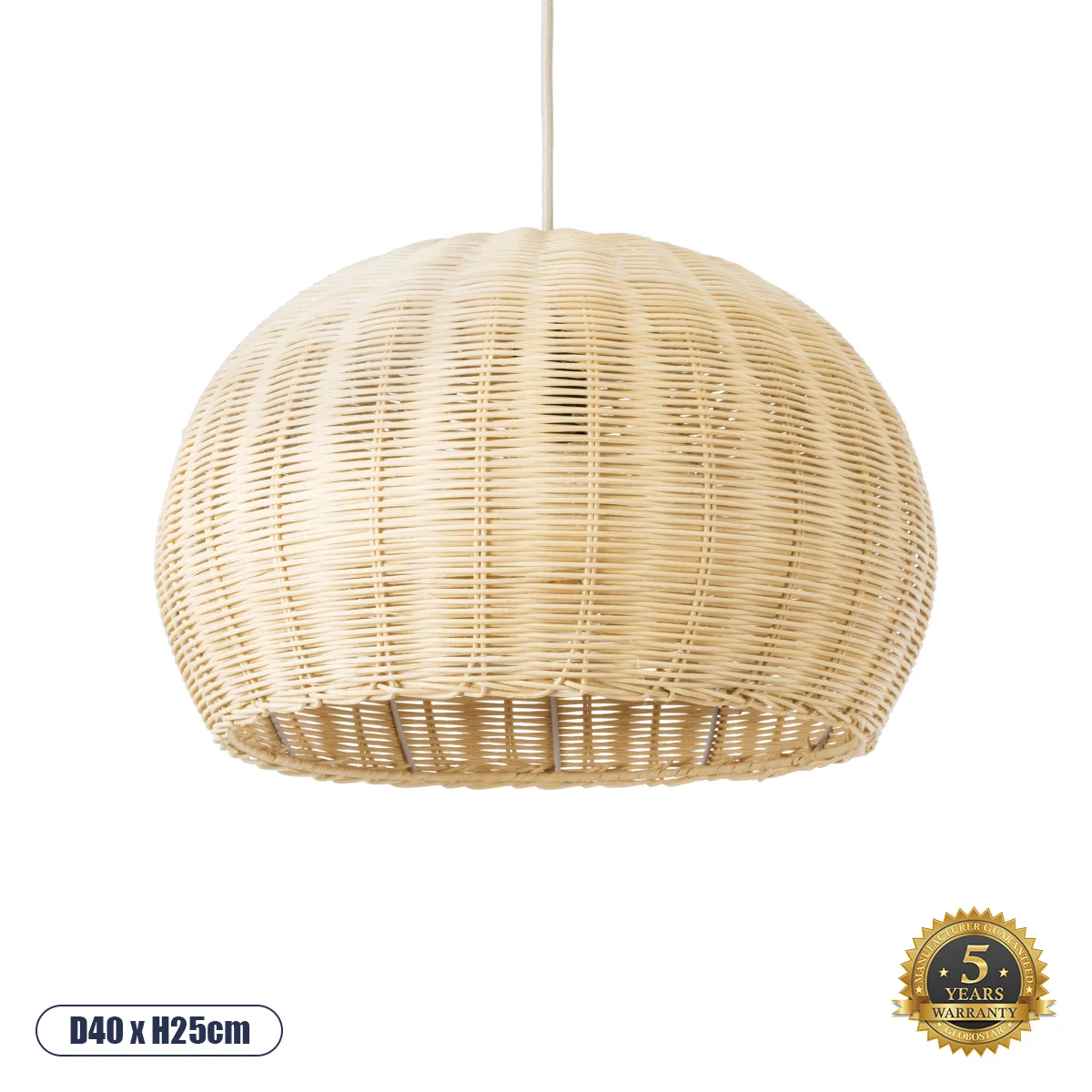 Φωτογραφία προϊόντος: GLOBOSTAR® RAITO 01824 Boho Κρεμαστό Φωτιστικό Οροφής με Ντουί 1 x E27 AC 220-240V IP20 - Μπεζ - Μ40 x Π40 x Υ25cm
