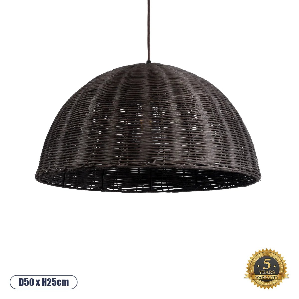 Φωτογραφία προϊόντος: GLOBOSTAR® MONTANA 02381 Boho Κρεμαστό Φωτιστικό Οροφής με Ντουί 1 x E27 AC 220-240V IP20 - Καφέ - Μ50 x Π50 x Υ25cm