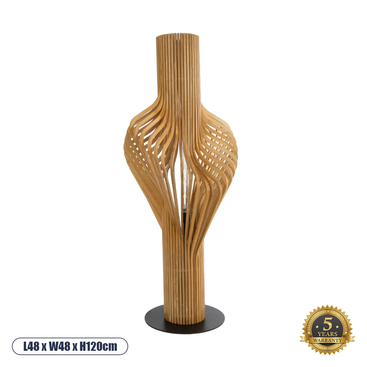 Φωτογραφία προϊόντος: GLOBOSTAR® MIHIRO 02150 Boho Επιδαπέδιο Φωτιστικό με Ντουί 1 x E27 AC 220-240V IP20 - Μπέζ & Μαύρο - Μ48 x Π48 x Υ120cm