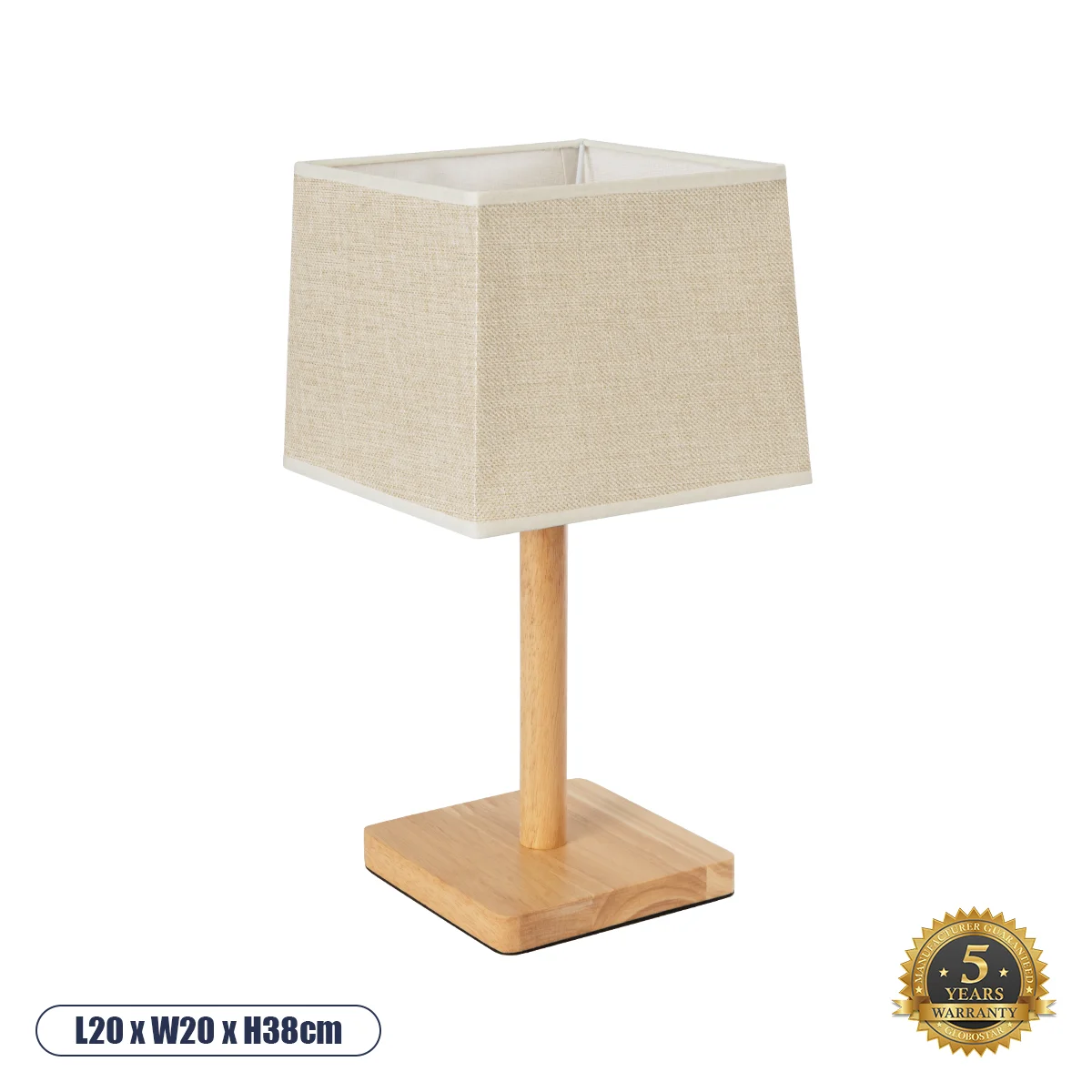 Φωτογραφία προϊόντος: GLOBOSTAR® KOLIPE 02038 Boho Επιτραπέζιο Φωτιστικό Πορτατίφ με Ντουί 1 x E27 AC 220-240V IP20 - Μπεζ - Μ18 x Π18 x Υ25cm