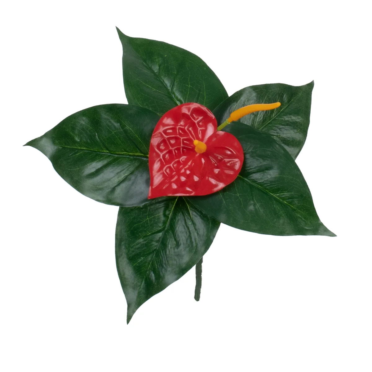 Φωτογραφία προϊόντος: GloboStar® FLAMINGO FLOWER 78293 Τεχνητό Φυτό Ανθούριο - Μπουκέτο Διακοσμητικών Φυτών - Κλαδιών με Φύλλωμα Πράσινο - Πορτοκαλί - Κόκκινο Υ26cm