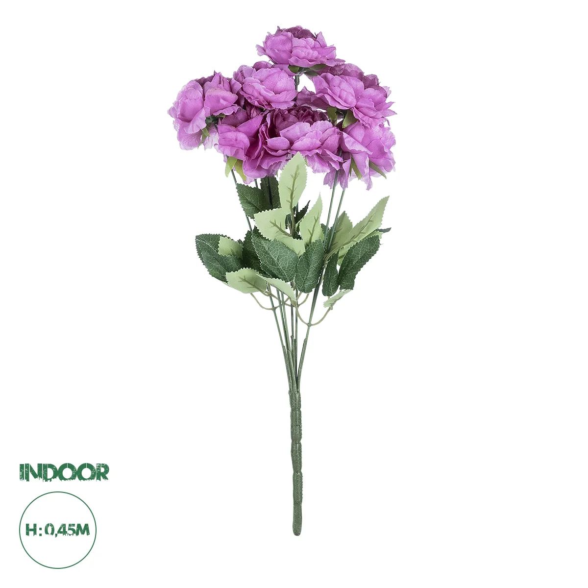 Φωτογραφία προϊόντος: GloboStar® Artificial Garden PURPLE PEONY FLOWER BRANCH 21080 Τεχνητό Διακοσμητικό Μπουκέτο Μώβ Παιώνιας Y45cm