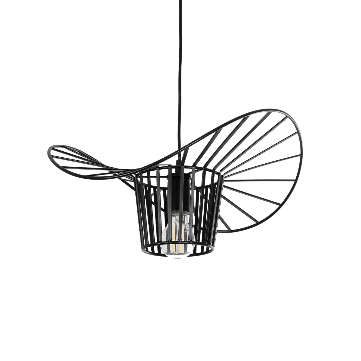 Φωτογραφία προϊόντος: GLOBOSTAR® LUMINOVA 61462 Μοντέρνο Κρεμαστό Φωτιστικό Οροφής με Ντουί 1 x E27 AC 220-240V IP20 - Μαύρο - Μ40 x Π40 x Υ20cm