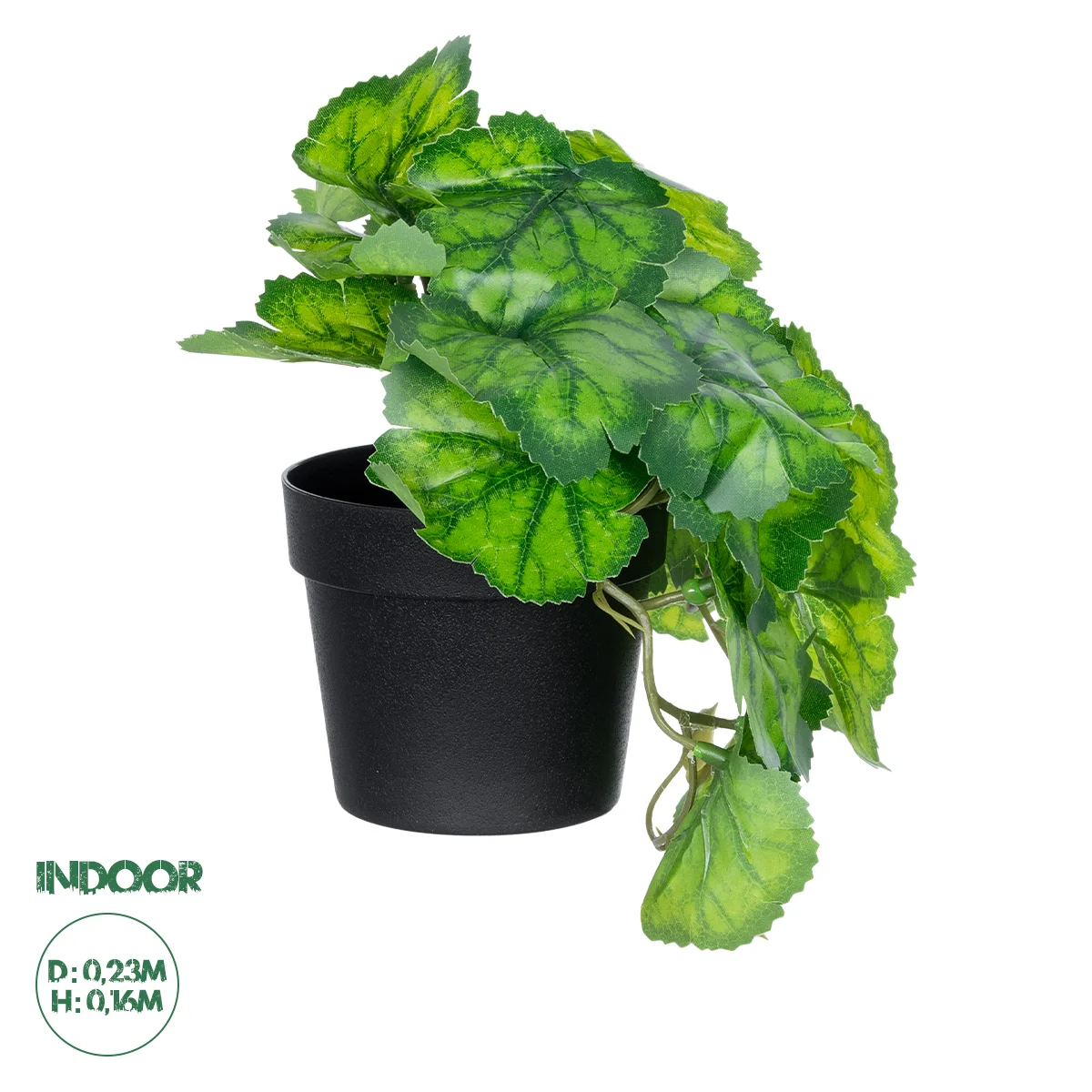 Φωτογραφία προϊόντος: GloboStar® Artificial Garden GREEN BEGONIA PLANT 20949 Διακοσμητικό Φυτό Πράσινη Βιγόνια Φ23 x Υ16cm