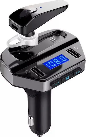Φωτογραφία προϊόντος: Andowl FM Transmitter Αυτοκινήτου V6 με Bluetooth-04006CHR00BK
