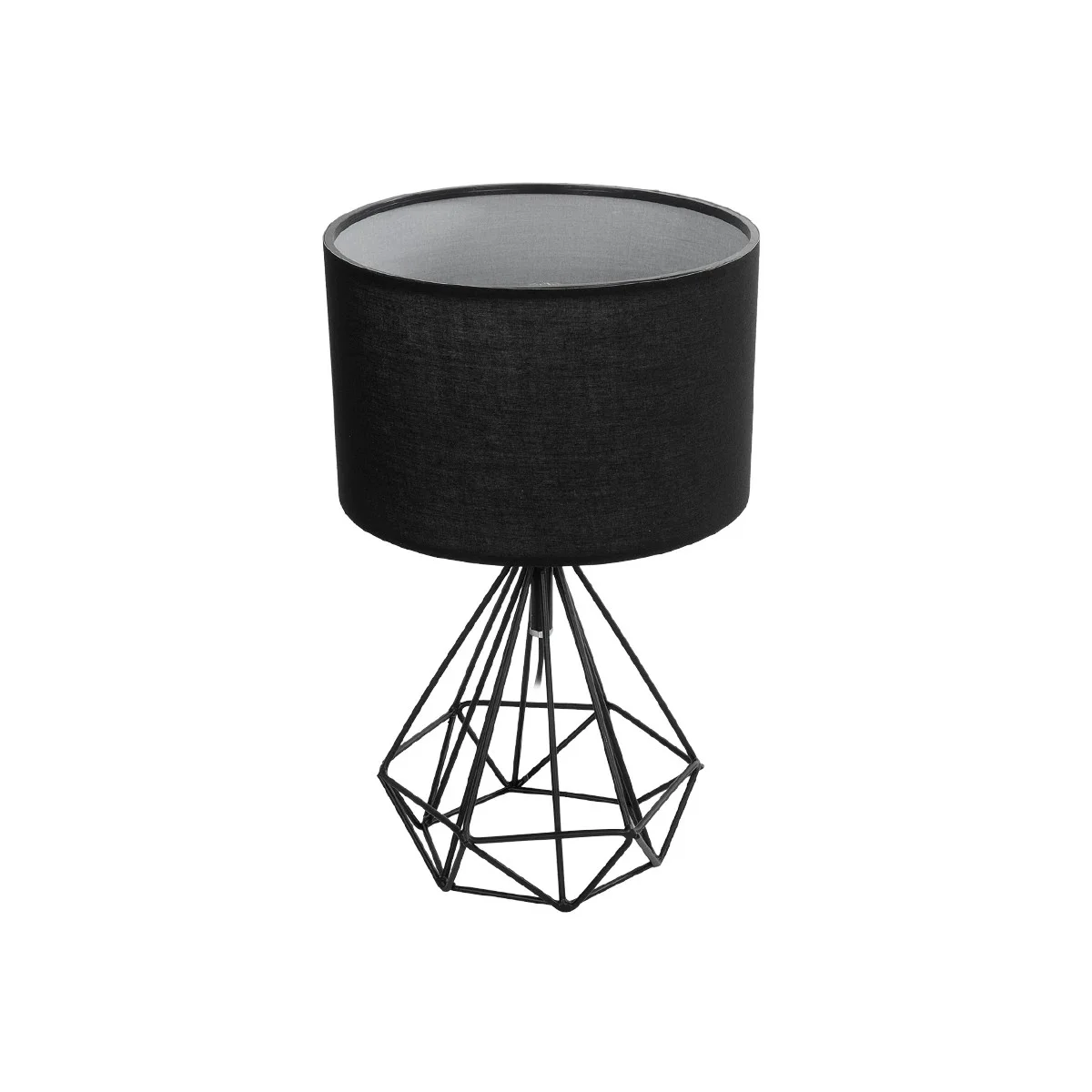 Φωτογραφία προϊόντος: GLOBOSTAR® DIAMOND 204-0083 Μοντέρνο Επιτραπέζιο Φωτιστικό Πορτατίφ με Ντουί 1 x E27 AC 220-240V IP20 - Μαύρο - Μ24,5 x Π24,5 x Υ40cm