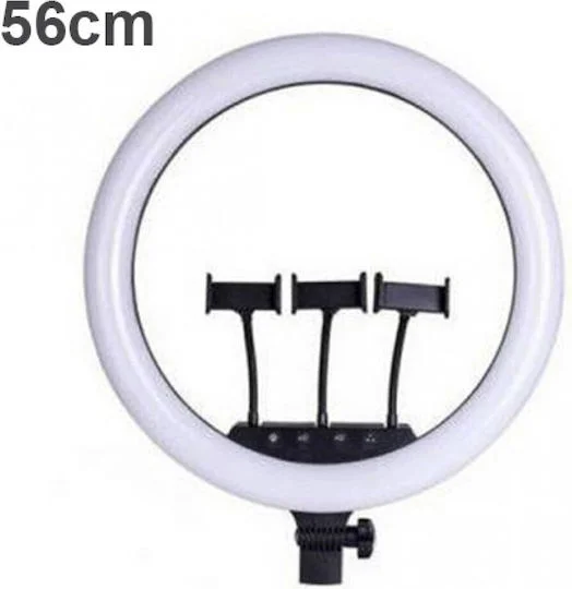 Φωτογραφία προϊόντος: Ring light led με τρίποδο δαπέδου βάση για κινητό + τηλεχειριστήριο 56cm LJJ-22