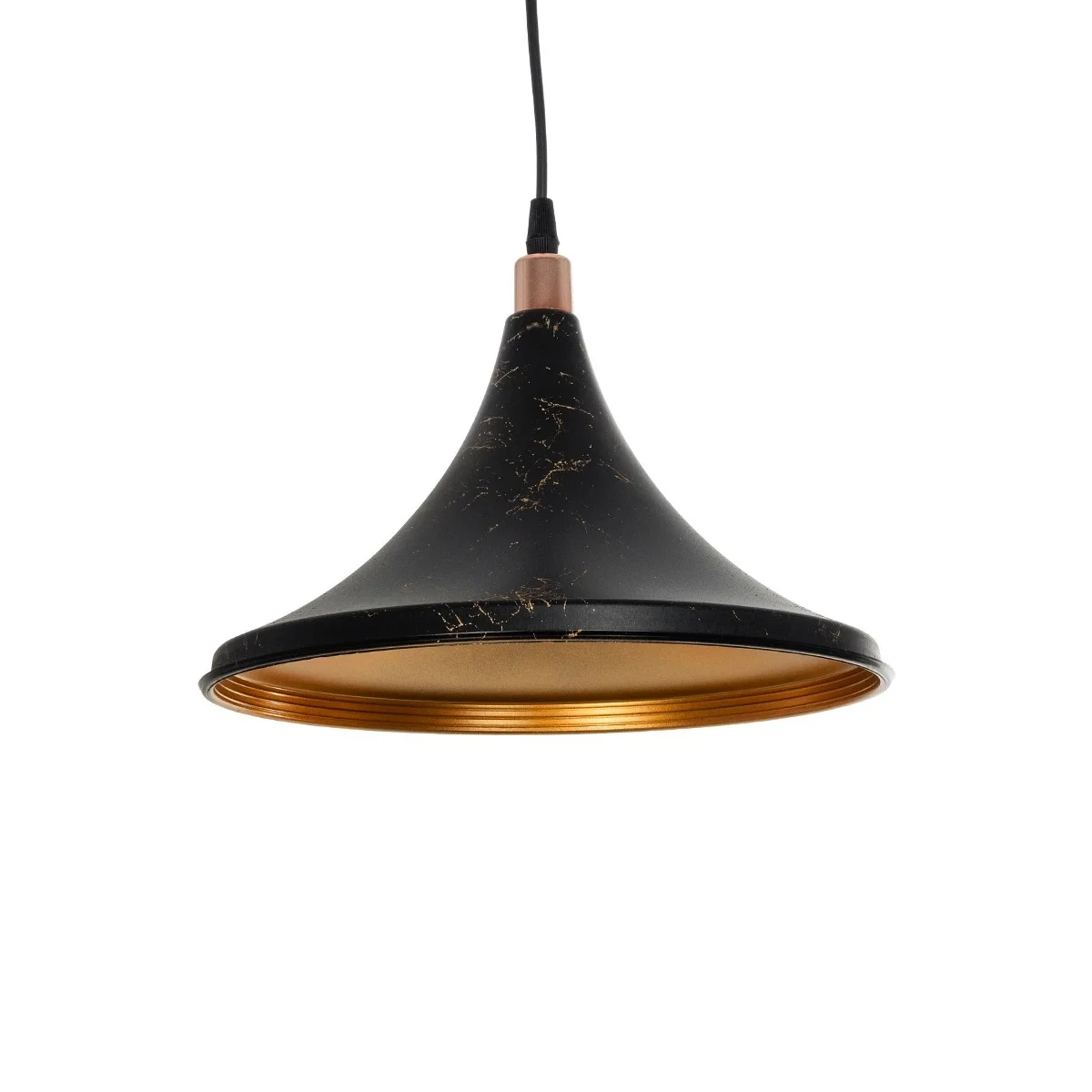 Φωτογραφία προϊόντος: GLOBOSTAR® MARBLE 203-0099 Μοντέρνο Κρεμαστό Φωτιστικό Οροφής με Ντουί 1 x E27 AC 220-240V IP20 - Μαύρο & Χρυσό - Μ30 x Π30 x Υ20cm