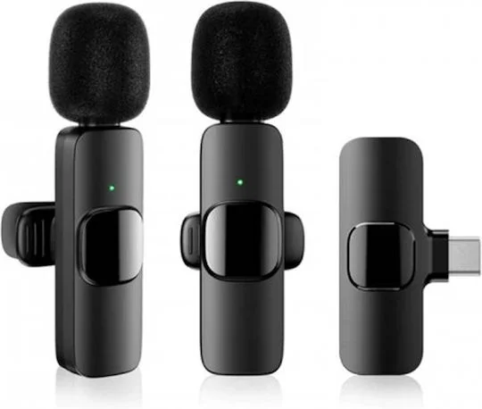 Φωτογραφία προϊόντος: Apexel K9 USB Type-C Set Σετ Ασύρματο Πυκνωτικό Μικρόφωνο Πέτου, Clip On