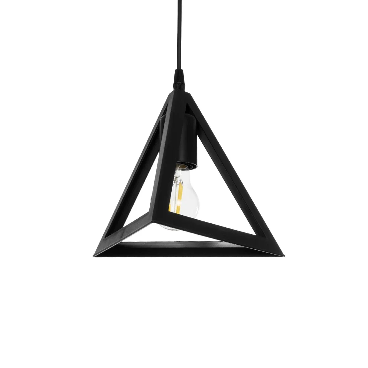 Φωτογραφία προϊόντος: GLOBOSTAR® TRIANGLE 203-0159 Μοντέρνο Κρεμαστό Φωτιστικό Οροφής με Ντουί 1 x E27 AC 220-240V IP20 - Μάυρο - Μ24 x Π24 x Υ22cm