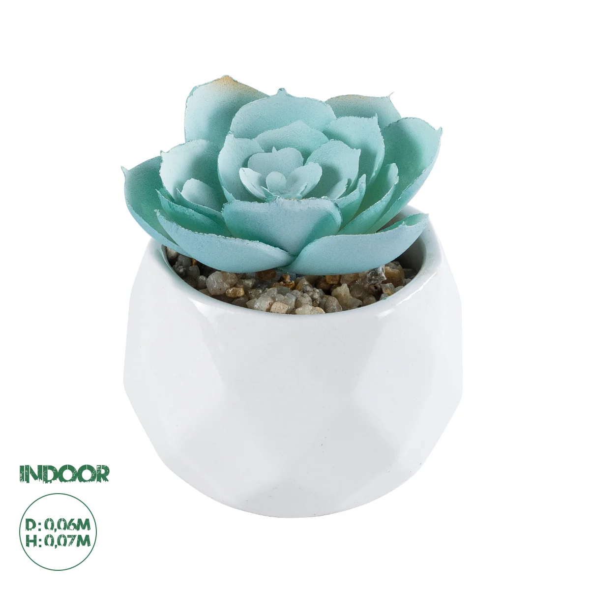 Φωτογραφία προϊόντος: GloboStar® Artificial Garden SUCCULENT ECHEVERIA 20996 Διακοσμητικό Φυτό Παχύφυτο Εχεβέρια Υ7cm